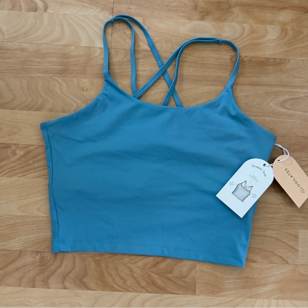 NWT Logilates strappy tank Cameo Blue woman’s size XL